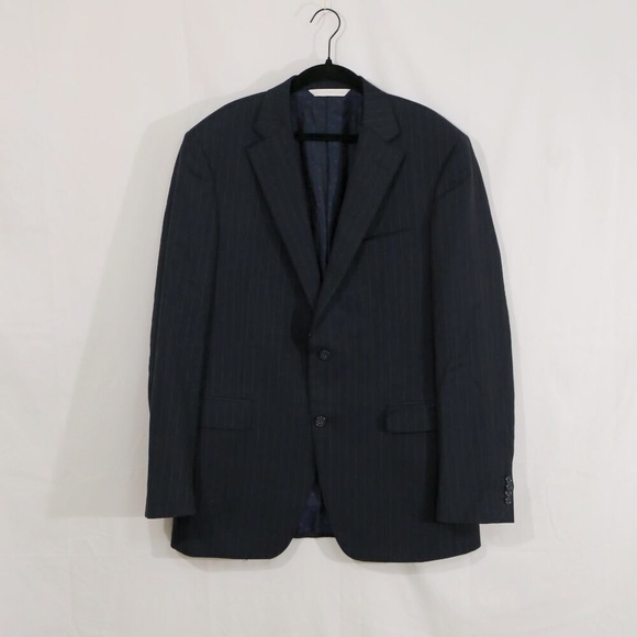 2-piece Samuelsohn Men’s 42R Navy Pinstripe Wool Suit Blazer & Pants Canada - Picture 9 of 16